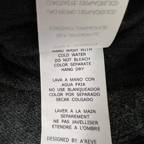 Anthropologie A’Reve Womens Gray Cowl Neck Sweater Fuzzy Oversized size Small - Picture 14 of 15